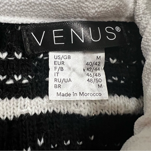 Venus Black & White Sweater Dress with Collar Women’s Sz M - Picture 3 of 8